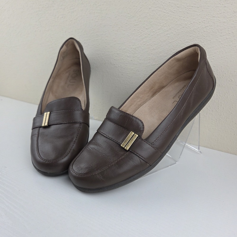 Soul Naturalizer‎ Kentley Slip-On Leather Shoes Loafers Brown Women's 7 M